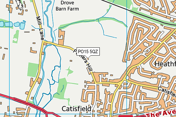 PO15 5QZ map - OS VectorMap District (Ordnance Survey) PO15 5QZ map - OS VectorMap District (Ordnance Survey)