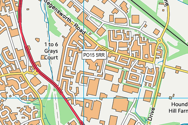 PO15 5RR map - OS VectorMap District (Ordnance Survey) PO15 5RR map - OS VectorMap District (Ordnance Survey)