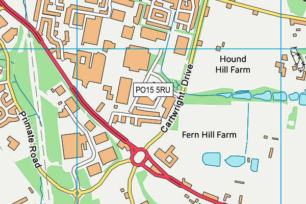 PO15 5RU map - OS VectorMap District (Ordnance Survey) PO15 5RU map - OS VectorMap District (Ordnance Survey)