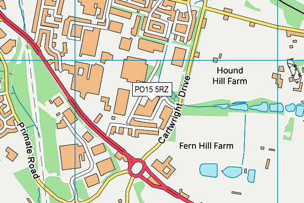 PO15 5RZ map - OS VectorMap District (Ordnance Survey) PO15 5RZ map - OS VectorMap District (Ordnance Survey)