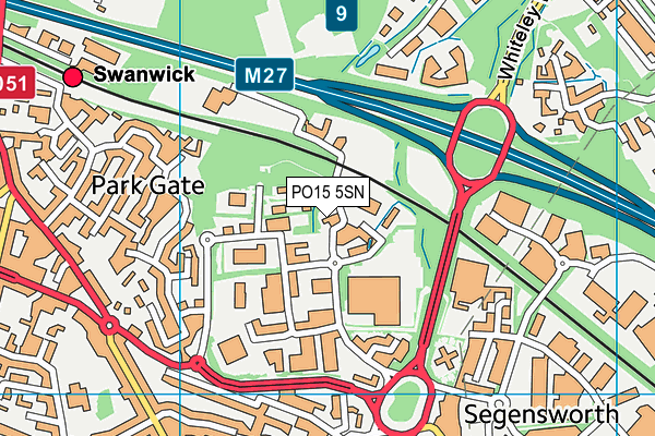 PO15 5SN map - OS VectorMap District (Ordnance Survey) PO15 5SN map - OS VectorMap District (Ordnance Survey)