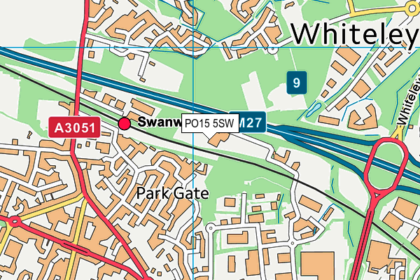 PO15 5SW map - OS VectorMap District (Ordnance Survey) PO15 5SW map - OS VectorMap District (Ordnance Survey)