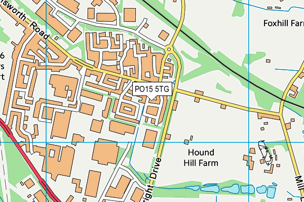 PO15 5TG map - OS VectorMap District (Ordnance Survey) PO15 5TG map - OS VectorMap District (Ordnance Survey)