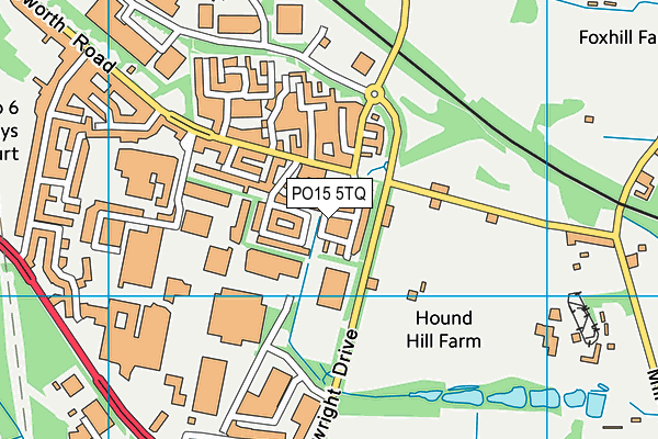 PO15 5TQ map - OS VectorMap District (Ordnance Survey) PO15 5TQ map - OS VectorMap District (Ordnance Survey)