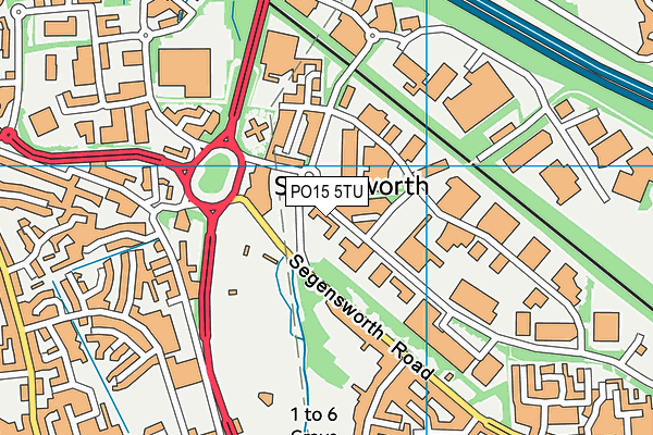 PO15 5TU map - OS VectorMap District (Ordnance Survey) PO15 5TU map - OS VectorMap District (Ordnance Survey)