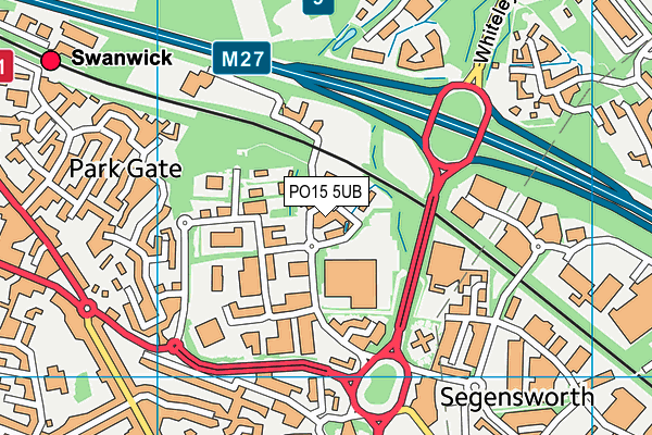 PO15 5UB map - OS VectorMap District (Ordnance Survey) PO15 5UB map - OS VectorMap District (Ordnance Survey)