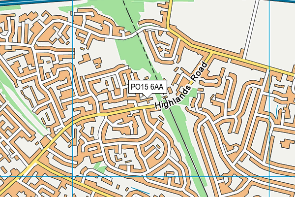PO15 6AA map - OS VectorMap District (Ordnance Survey) PO15 6AA map - OS VectorMap District (Ordnance Survey)
