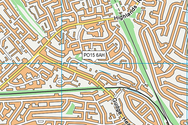 PO15 6AH map - OS VectorMap District (Ordnance Survey) PO15 6AH map - OS VectorMap District (Ordnance Survey)