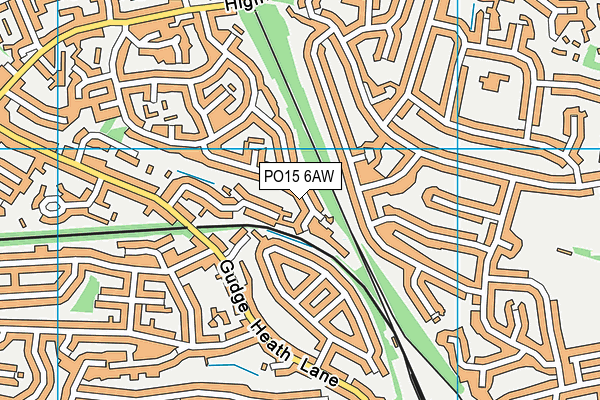 PO15 6AW map - OS VectorMap District (Ordnance Survey) PO15 6AW map - OS VectorMap District (Ordnance Survey)