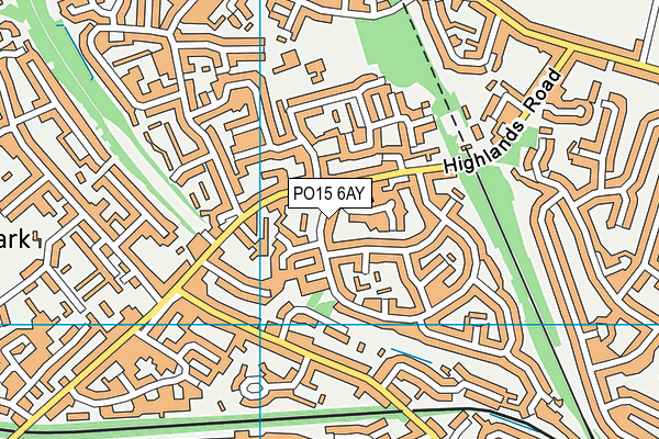 PO15 6AY map - OS VectorMap District (Ordnance Survey) PO15 6AY map - OS VectorMap District (Ordnance Survey)