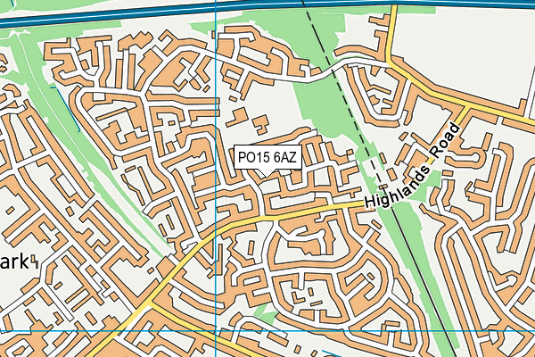 PO15 6AZ map - OS VectorMap District (Ordnance Survey) PO15 6AZ map - OS VectorMap District (Ordnance Survey)