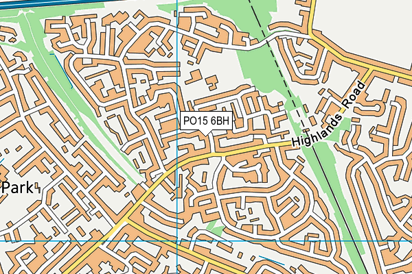 PO15 6BH map - OS VectorMap District (Ordnance Survey) PO15 6BH map - OS VectorMap District (Ordnance Survey)