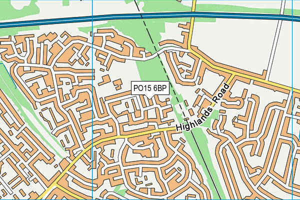 PO15 6BP map - OS VectorMap District (Ordnance Survey) PO15 6BP map - OS VectorMap District (Ordnance Survey)