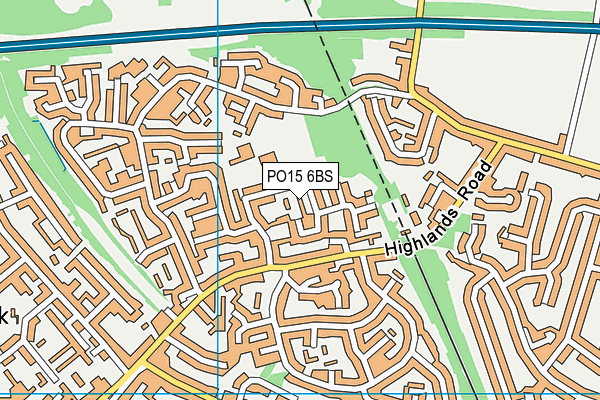 PO15 6BS map - OS VectorMap District (Ordnance Survey) PO15 6BS map - OS VectorMap District (Ordnance Survey)