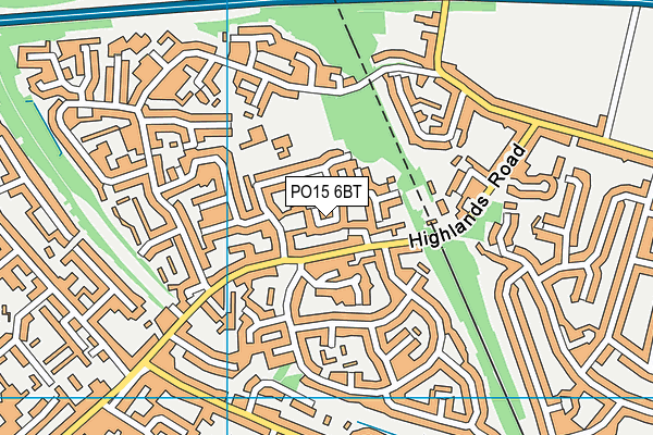 PO15 6BT map - OS VectorMap District (Ordnance Survey) PO15 6BT map - OS VectorMap District (Ordnance Survey)