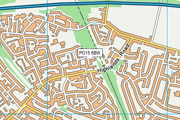 PO15 6BW map - OS VectorMap District (Ordnance Survey) PO15 6BW map - OS VectorMap District (Ordnance Survey)