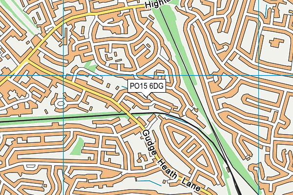 PO15 6DG map - OS VectorMap District (Ordnance Survey) PO15 6DG map - OS VectorMap District (Ordnance Survey)