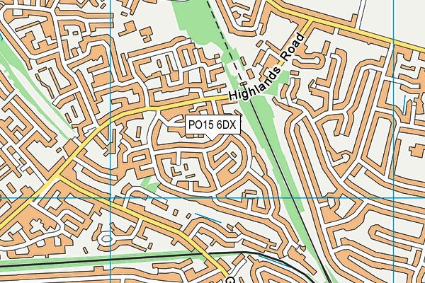 PO15 6DX map - OS VectorMap District (Ordnance Survey) PO15 6DX map - OS VectorMap District (Ordnance Survey)