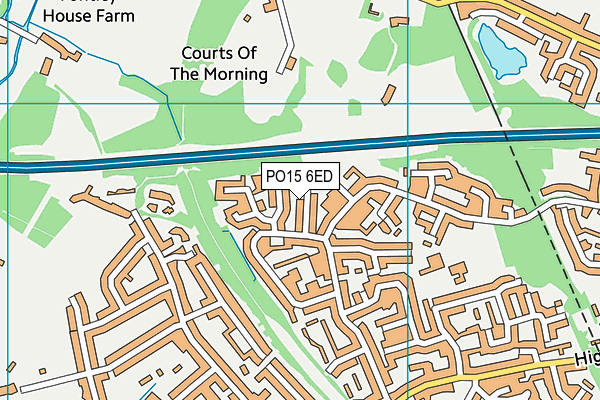 PO15 6ED map - OS VectorMap District (Ordnance Survey) PO15 6ED map - OS VectorMap District (Ordnance Survey)