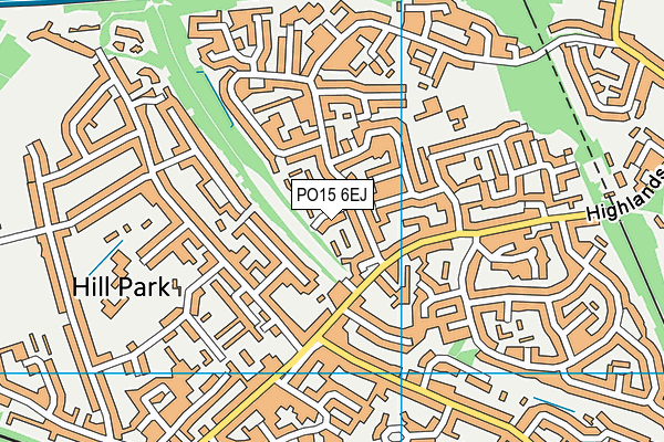 PO15 6EJ map - OS VectorMap District (Ordnance Survey) PO15 6EJ map - OS VectorMap District (Ordnance Survey)