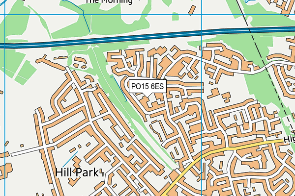 PO15 6ES map - OS VectorMap District (Ordnance Survey) PO15 6ES map - OS VectorMap District (Ordnance Survey)
