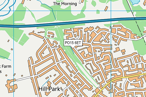 PO15 6ET map - OS VectorMap District (Ordnance Survey) PO15 6ET map - OS VectorMap District (Ordnance Survey)