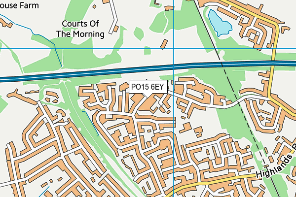 PO15 6EY map - OS VectorMap District (Ordnance Survey) PO15 6EY map - OS VectorMap District (Ordnance Survey)