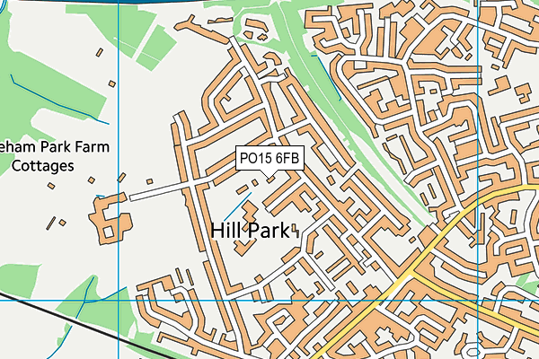 PO15 6FB map - OS VectorMap District (Ordnance Survey) PO15 6FB map - OS VectorMap District (Ordnance Survey)