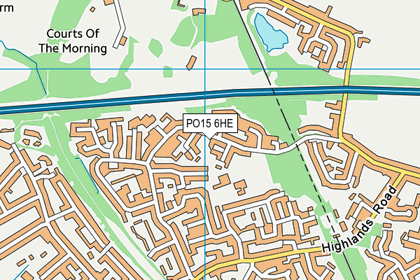 PO15 6HE map - OS VectorMap District (Ordnance Survey) PO15 6HE map - OS VectorMap District (Ordnance Survey)