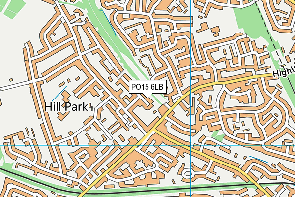 PO15 6LB map - OS VectorMap District (Ordnance Survey) PO15 6LB map - OS VectorMap District (Ordnance Survey)