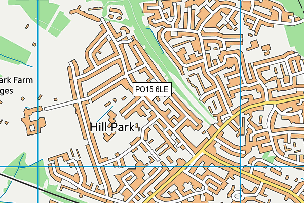 PO15 6LE map - OS VectorMap District (Ordnance Survey) PO15 6LE map - OS VectorMap District (Ordnance Survey)