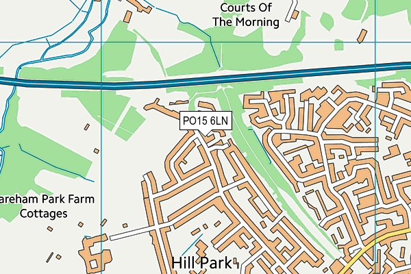 PO15 6LN map - OS VectorMap District (Ordnance Survey) PO15 6LN map - OS VectorMap District (Ordnance Survey)