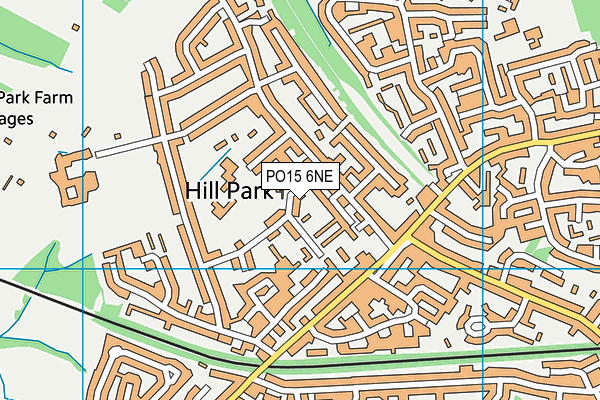 PO15 6NE map - OS VectorMap District (Ordnance Survey) PO15 6NE map - OS VectorMap District (Ordnance Survey)