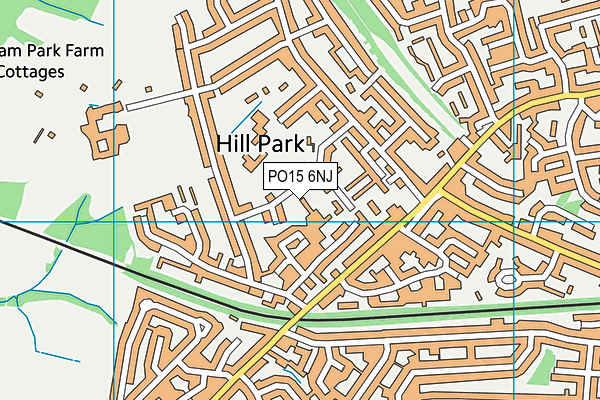PO15 6NJ map - OS VectorMap District (Ordnance Survey) PO15 6NJ map - OS VectorMap District (Ordnance Survey)