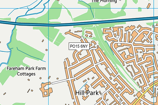 PO15 6NY map - OS VectorMap District (Ordnance Survey) PO15 6NY map - OS VectorMap District (Ordnance Survey)