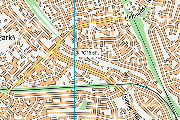 PO15 6PJ map - OS VectorMap District (Ordnance Survey) PO15 6PJ map - OS VectorMap District (Ordnance Survey)