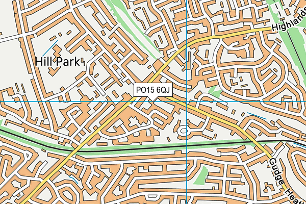 PO15 6QJ map - OS VectorMap District (Ordnance Survey) PO15 6QJ map - OS VectorMap District (Ordnance Survey)