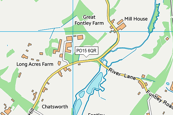PO15 6QR map - OS VectorMap District (Ordnance Survey) PO15 6QR map - OS VectorMap District (Ordnance Survey)