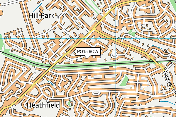PO15 6QW map - OS VectorMap District (Ordnance Survey) PO15 6QW map - OS VectorMap District (Ordnance Survey)
