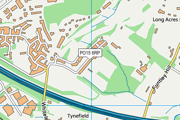 PO15 6RP map - OS VectorMap District (Ordnance Survey)