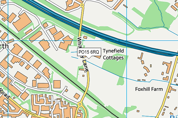 PO15 6RQ map - OS VectorMap District (Ordnance Survey)