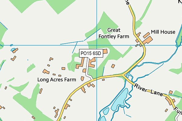 PO15 6SD map - OS VectorMap District (Ordnance Survey) PO15 6SD map - OS VectorMap District (Ordnance Survey)