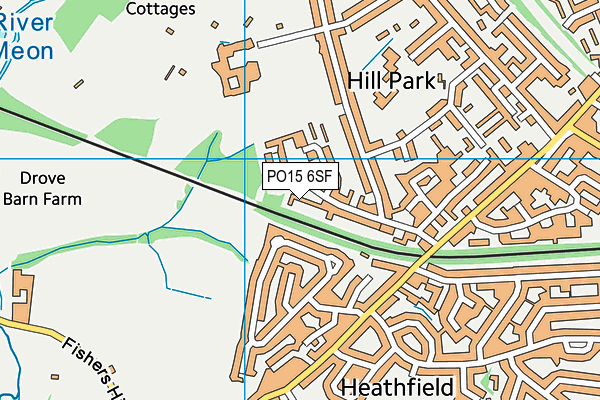 PO15 6SF map - OS VectorMap District (Ordnance Survey)