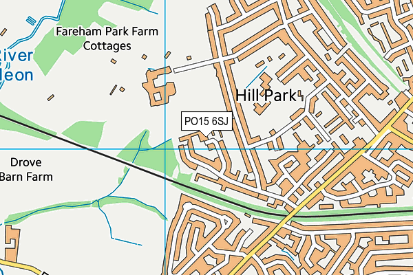 PO15 6SJ map - OS VectorMap District (Ordnance Survey)