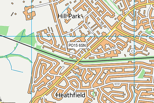 PO15 6SN map - OS VectorMap District (Ordnance Survey) PO15 6SN map - OS VectorMap District (Ordnance Survey)