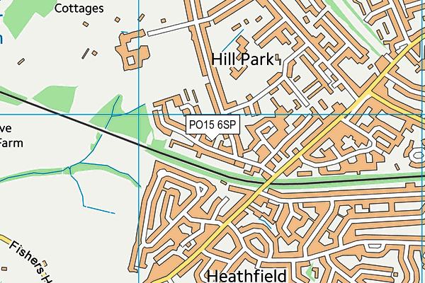 PO15 6SP map - OS VectorMap District (Ordnance Survey) PO15 6SP map - OS VectorMap District (Ordnance Survey)