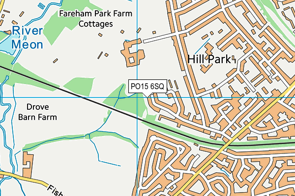 PO15 6SQ map - OS VectorMap District (Ordnance Survey)