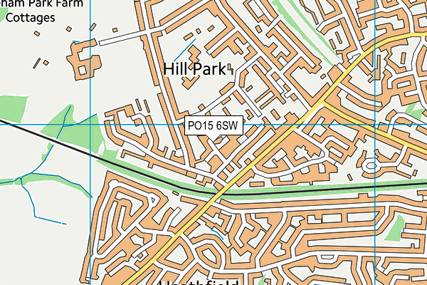 PO15 6SW map - OS VectorMap District (Ordnance Survey) PO15 6SW map - OS VectorMap District (Ordnance Survey)