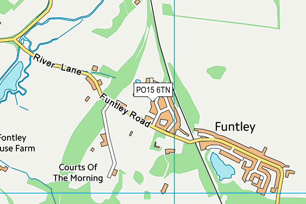 PO15 6TN map - OS VectorMap District (Ordnance Survey) PO15 6TN map - OS VectorMap District (Ordnance Survey)