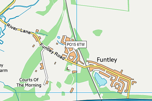 PO15 6TW map - OS VectorMap District (Ordnance Survey) PO15 6TW map - OS VectorMap District (Ordnance Survey)